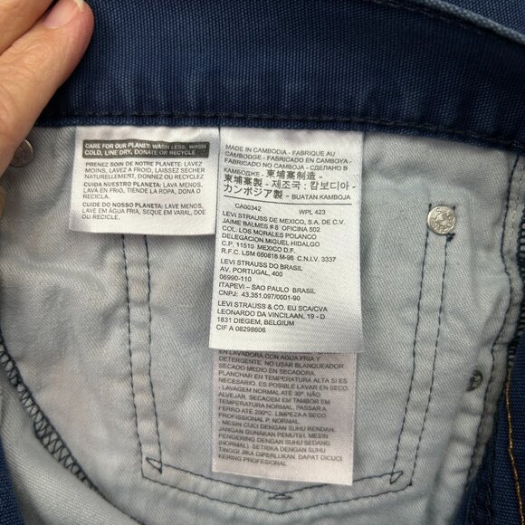 Levi's 514 Straight Fit Jeans Men's Size 36 X 34 Mid Rise Indigo Denim - Picture 5 of 12